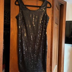 Black sequin dress